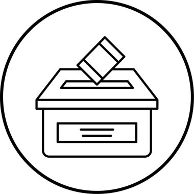 Oy kutusu. Web simgesi basit illüstrasyon