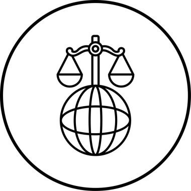 Bir ölçek simgesinin vektör illüstrasyonu