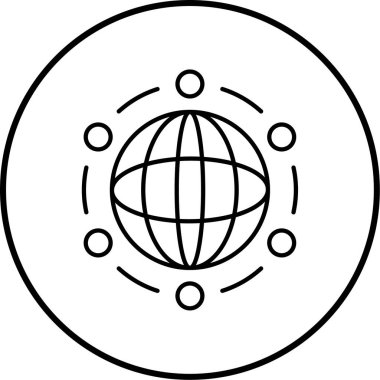 küresel ağ. Basit resimleme