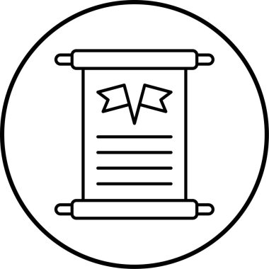 diploma. Web simgesi vektör illüstrasyonu