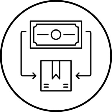 İş ve finans simgesinin vektör illüstrasyonu