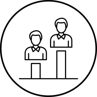 iş insanları simgesi vektör illüstrasyonu