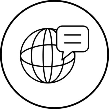 Dünya. Web simgesi basit illüstrasyon