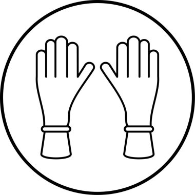 Eldiven. Web simgesi basit illüstrasyon