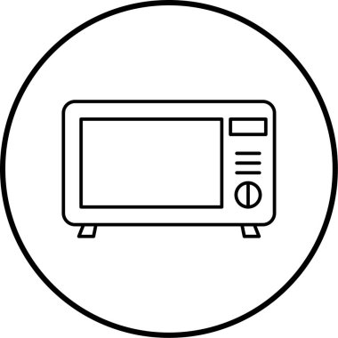 Mikrodalga fırın kutsal kişilerin resmi, vektör çizim