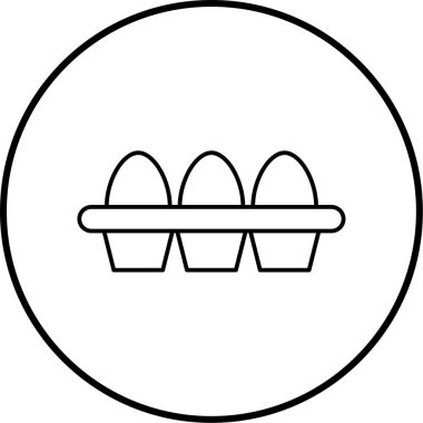 Yumurta. Web simgesi basit illüstrasyon