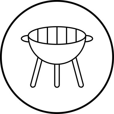 Izgara ikonu vektör illüstrasyonu