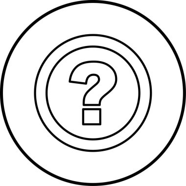 Moda Biçimli İzole Arkaplanda Soru İşareti Simgesi