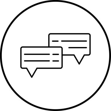 Konuş. Web simgesi basit illüstrasyon