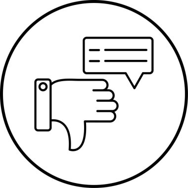 Hoşlanmıyorum. Web simgesi basit illüstrasyon