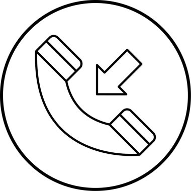 Bir çağrı simgesinin vektör illüstrasyonu