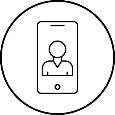 Cep telefonu simgesinin vektör illüstrasyonu