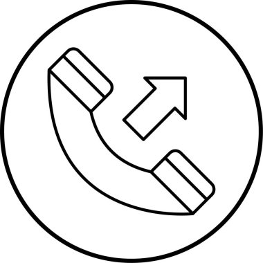 Bir telefon simgesinin vektör illüstrasyonu