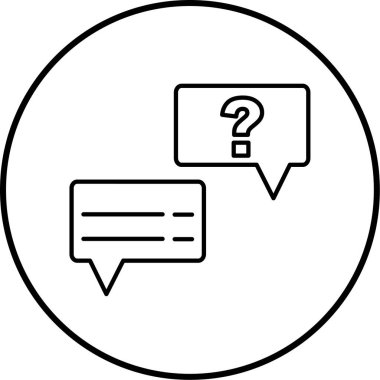 Sohbet simgesi vektör illüstrasyonu