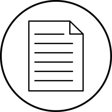 Belge simgesinin vektör illüstrasyonu