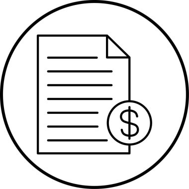 Belge. Web simgesi basit illüstrasyon