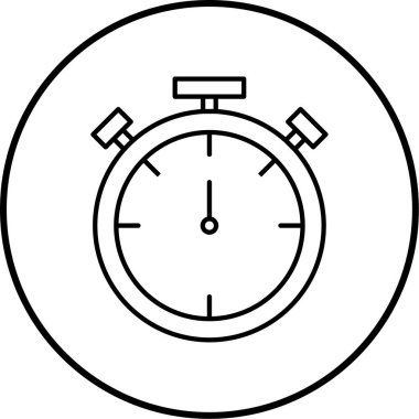 Saat. Web simgesi basit illüstrasyon