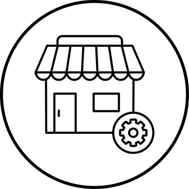 mağaza vektör simgesini göster