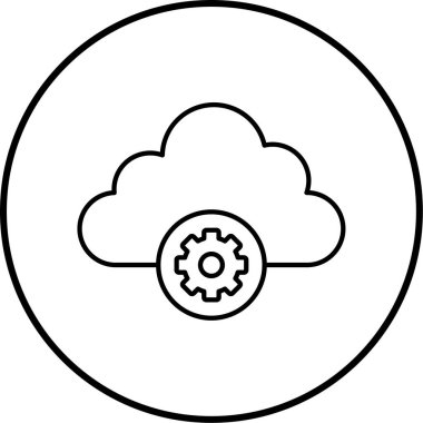 Bulut. Web simgesi basit illüstrasyon