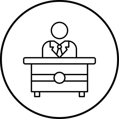 İş adamı simgesinin vektör illüstrasyonu