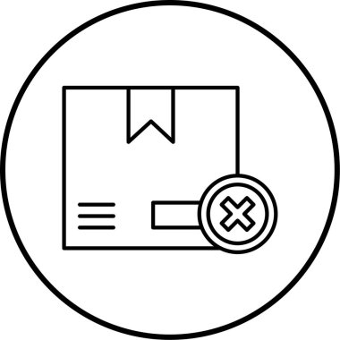 Bir kutu simgesinin vektör illüstrasyonu