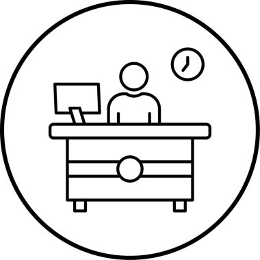 Ofis simgesinin vektör illüstrasyonu