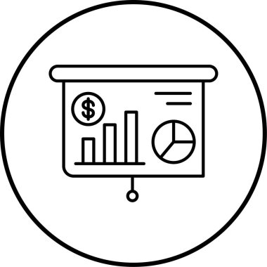 iş grafiği simgesi, vektör illüstrasyonu