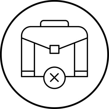 Evrak çantası simgesinin vektör illüstrasyonu