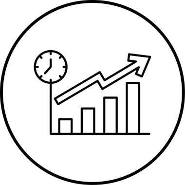 iş grafiği simgesi, vektör illüstrasyonu