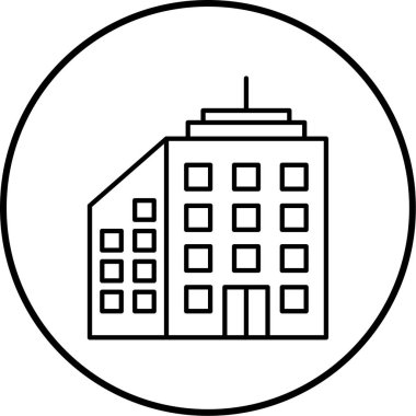 Modern yapı simgesinin vektör illüstrasyonu