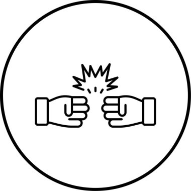 Yumruk simgesinin vektör çizimi