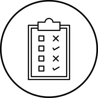 kontrol işaretleri ikon vektör illüstrasyonu