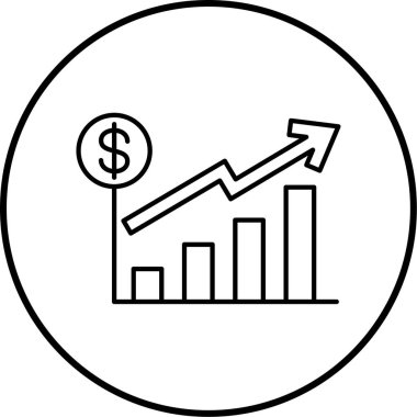 iş grafiği simgesi, vektör illüstrasyonu