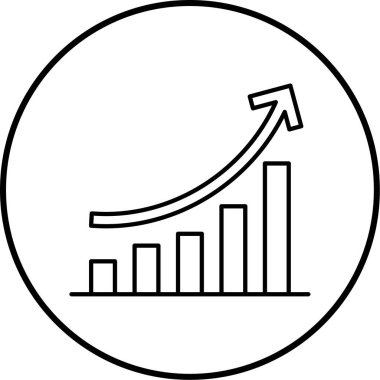 iş grafiği simgesi, vektör illüstrasyonu