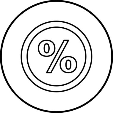 yüzde simgesi vektör illüstrasyonu