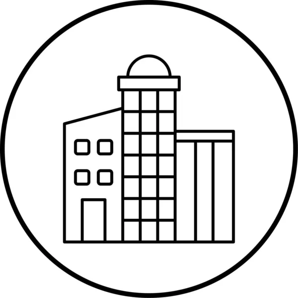 Illustration Business Building City Line Vector — Stok Vektör