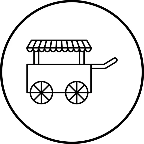 Food Cart Icon Vector Illustration — Vetor de Stock