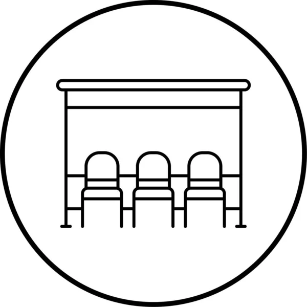 Vector Illustration Auditorium Icon — Stockvector