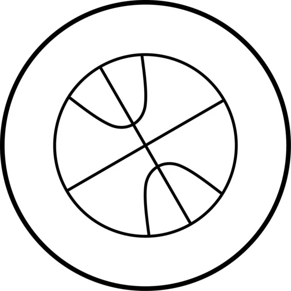 篮球图标矢量插图 — 图库矢量图片
