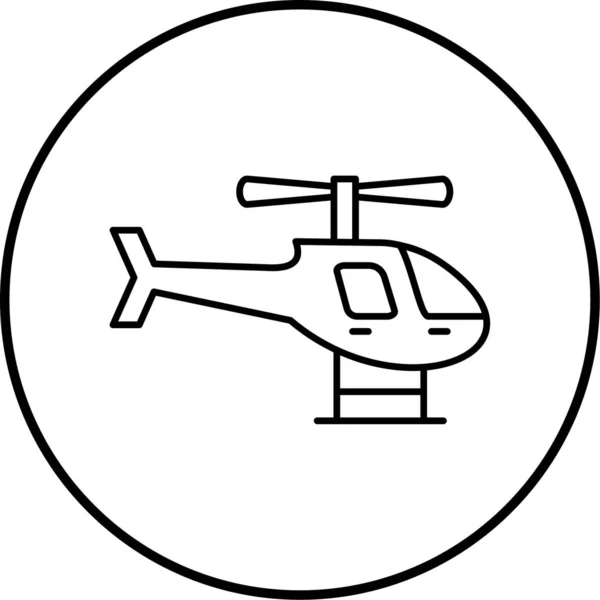 Helicopter Icon Vector Illustration — Stock Vector