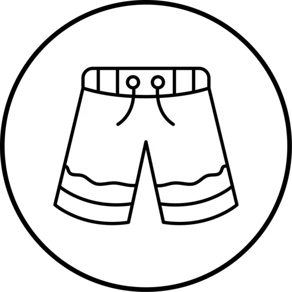 Illustrazione Vettoriale Icona Pantaloncini — Vettoriale Stock
