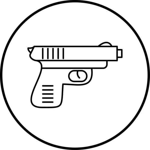 Pistol Icon Vector Illustration — Archivo Imágenes Vectoriales