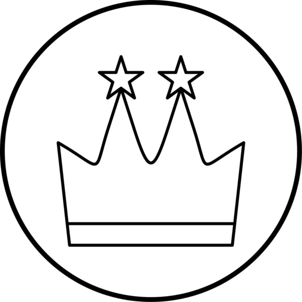 Icono Corona Ilustración Vectorial — Vector de stock