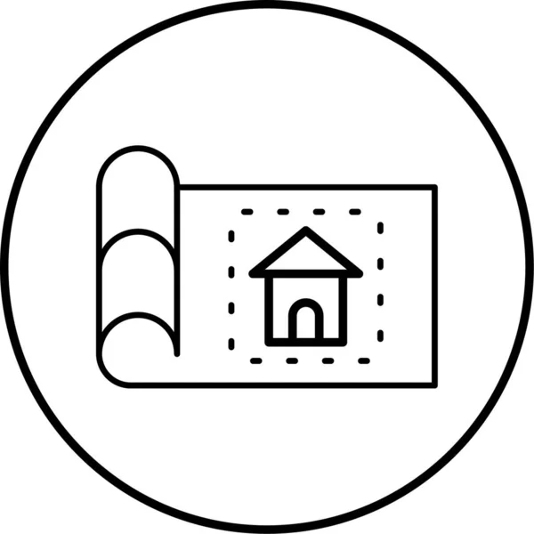 Векторна Ілюстрація Значка Будівлі — стоковий вектор