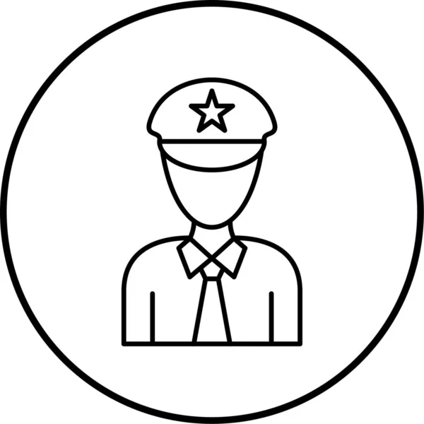 警察のアイコンのベクトル図 — ストックベクタ