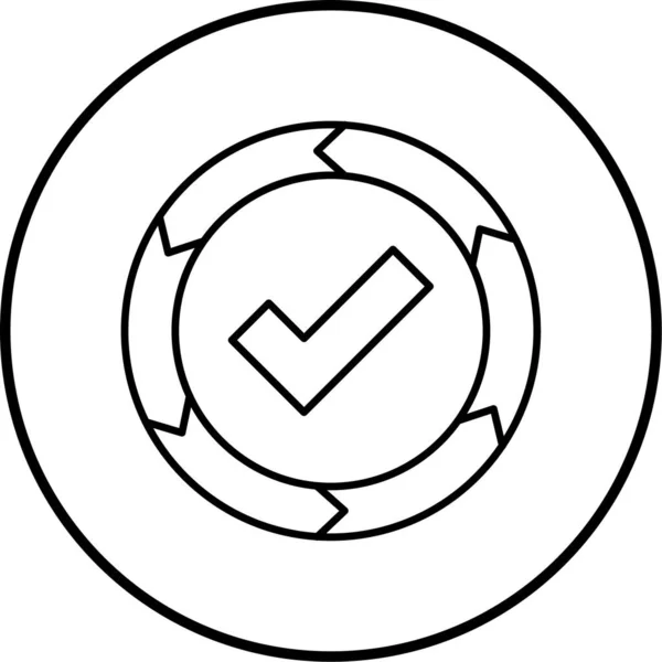 チェックマークのアイコンのベクトル図 — ストックベクタ