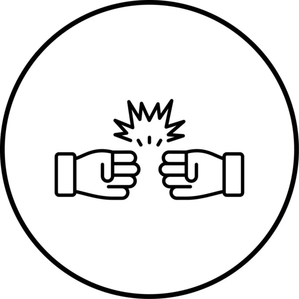 Vector Illustration Fists Icon — ストックベクタ