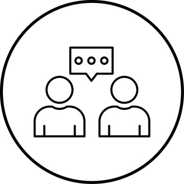 İnsanların vektör illüstrasyonu sohbet simgesi