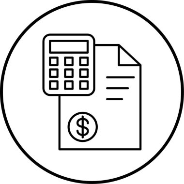 bankacılık ve finans hattı vektör simgesi