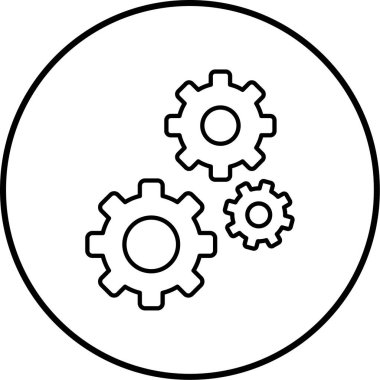 Dişlilerin vektör illüstrasyonu